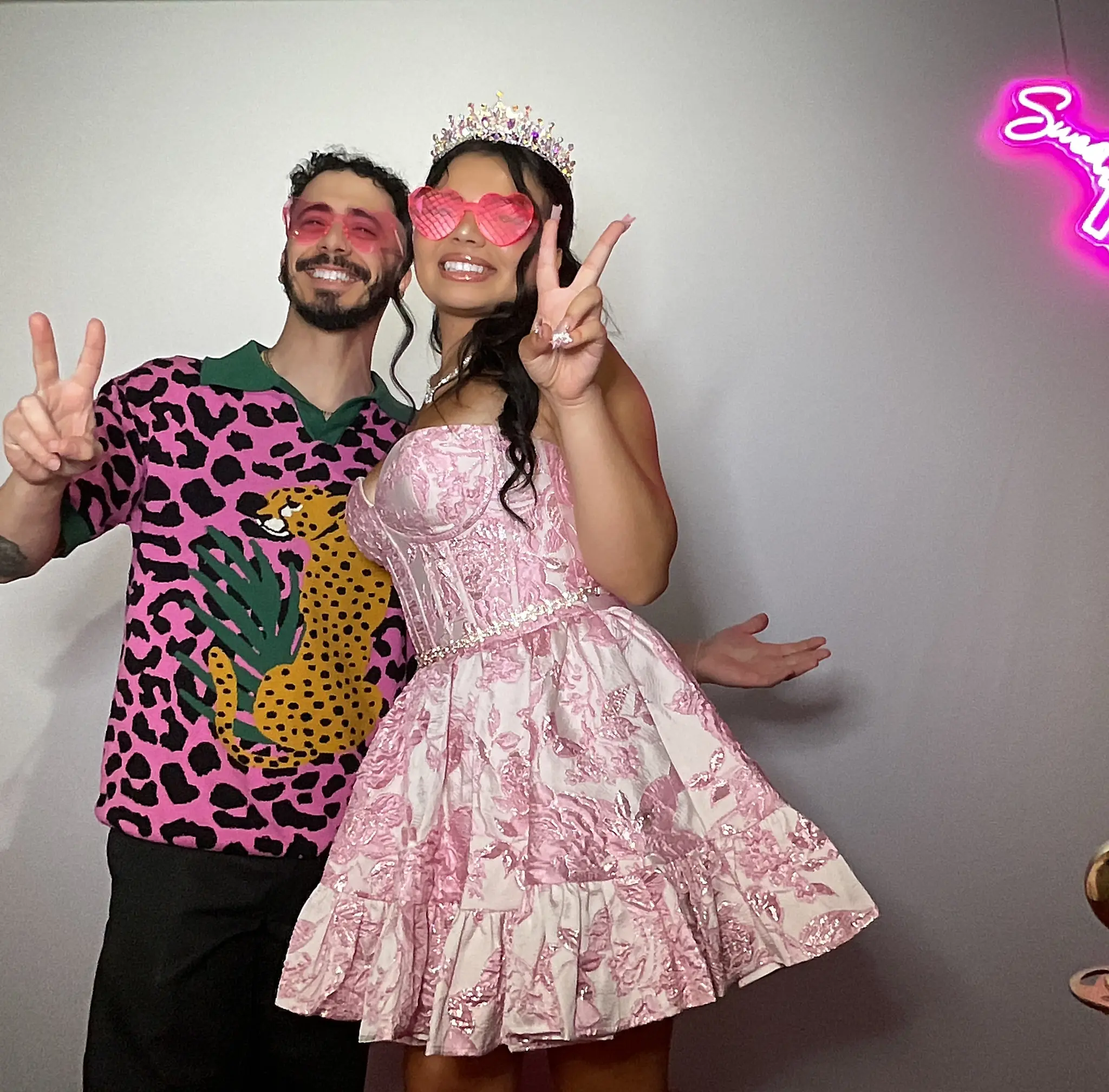 Maleah celebrating her Sweet 16 with a guest in the Vintage Booth
