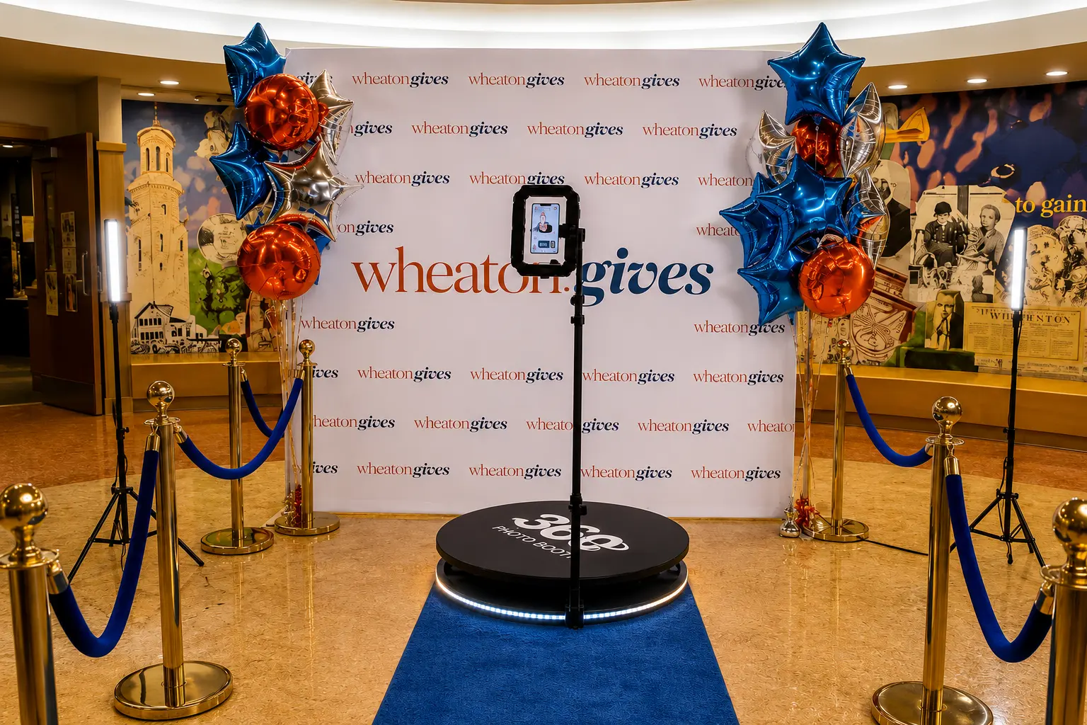 Polished 360 booth corporate event setup by Images & Creations