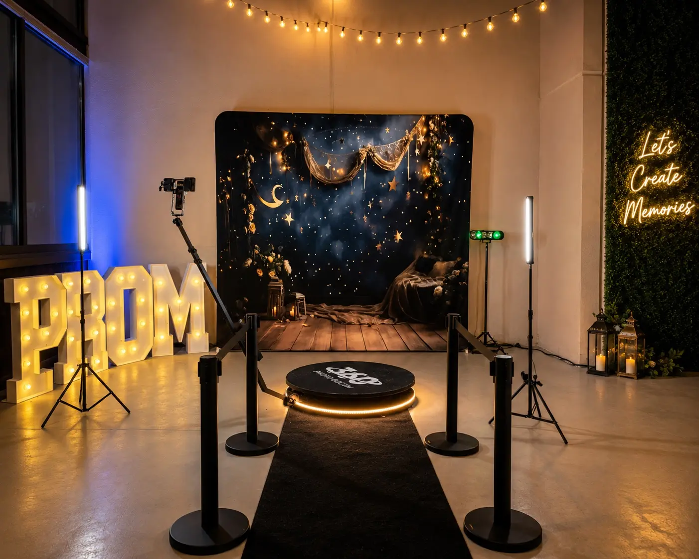 360 photo booth prom setup by Images & Creations